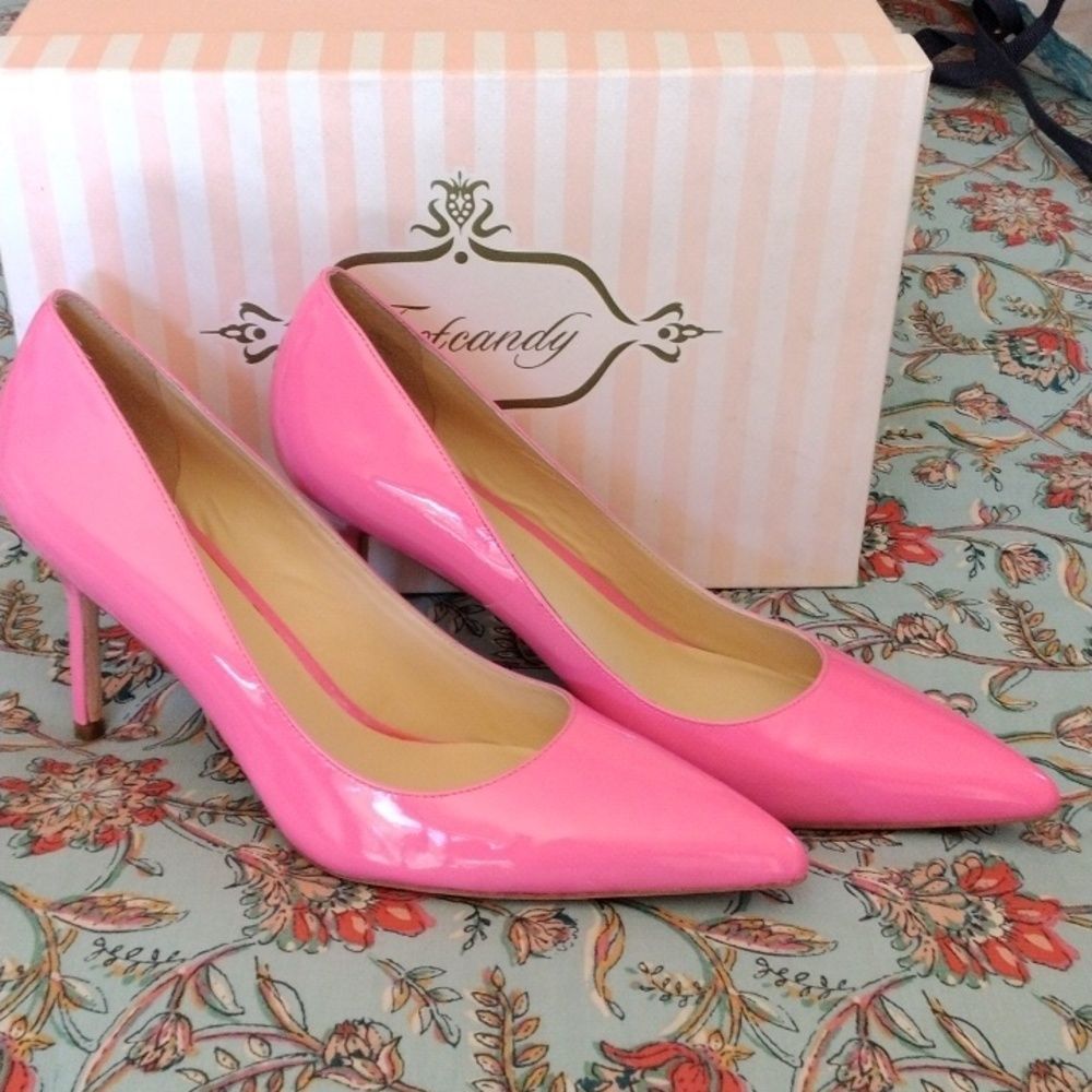 Footcandy Bright Pink Patent Heels
